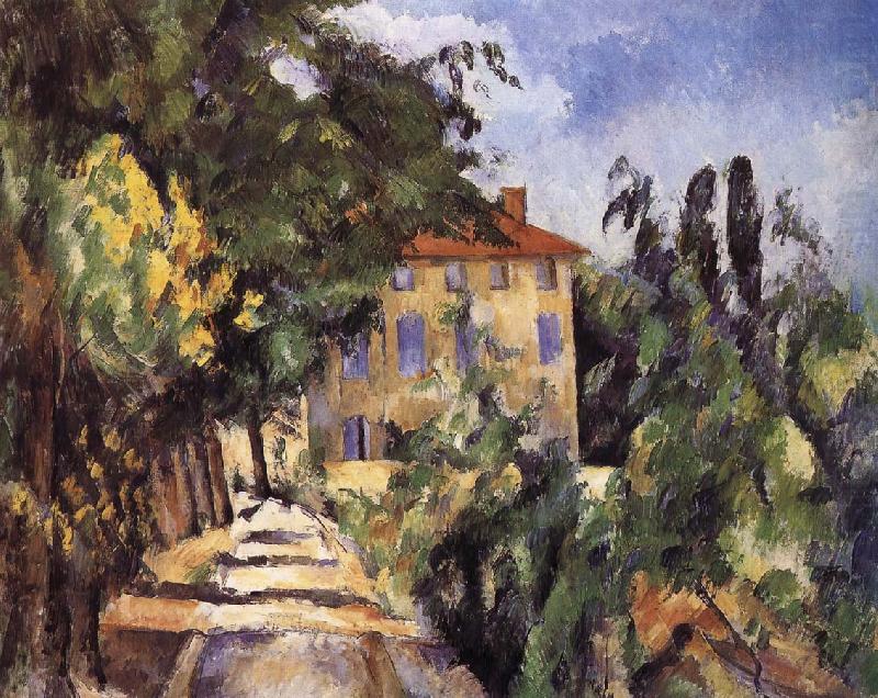 red roof houses, Paul Cezanne